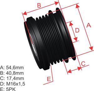 ZM ZM 96.010.16 - Шкив генератора, муфта autospares.lv