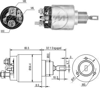 ZM ZM473 - Тяговое реле, соленоид, стартер autospares.lv