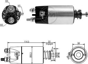 ZM ZM5897 - Тяговое реле, соленоид, стартер autospares.lv