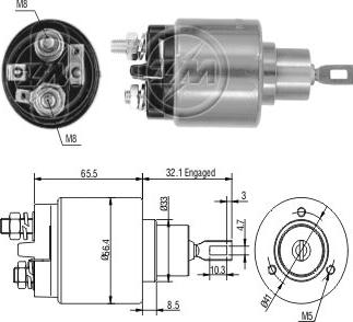 ZM ZM-573 - Тяговое реле, соленоид, стартер autospares.lv