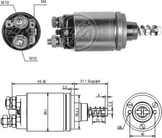 ZM ZM642 - Тяговое реле, соленоид, стартер autospares.lv