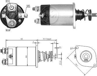 ZM ZM 1-855 - Тяговое реле, соленоид, стартер autospares.lv