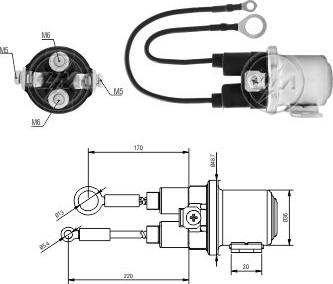 ZM ZM8408 - Тяговое реле, соленоид, стартер autospares.lv