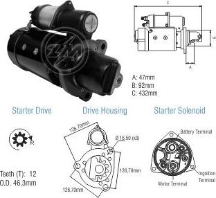 ZM ZM 80.450.01 - Стартер autospares.lv