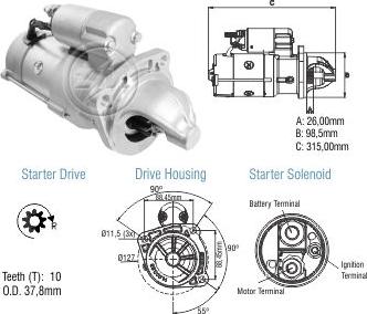 ZM ZM 80.485.02 - Стартер autospares.lv