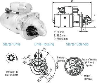 ZM ZM 80.480.10 - Стартер autospares.lv