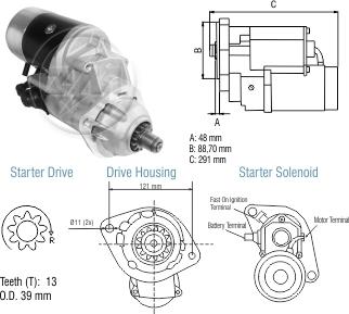 ZM ZM 80.140.04 - Стартер autospares.lv