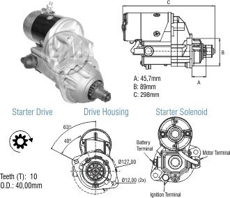 ZM ZM 80.141.01 - Стартер autospares.lv