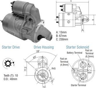 ZM ZM 80.106.06 - Стартер autospares.lv