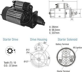 ZM ZM 80.102.07 - Стартер autospares.lv