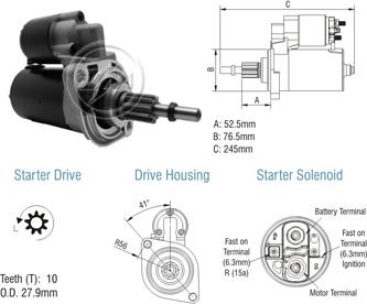 ZM ZM 80.110.01 - Стартер autospares.lv