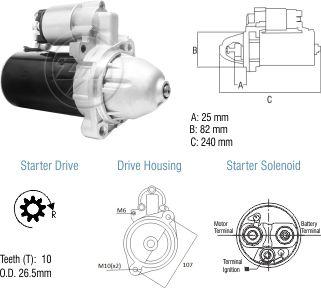 ZM ZM 80.110.02 - Стартер autospares.lv