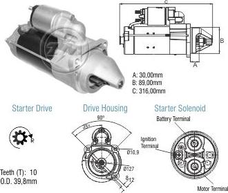 ZM ZM 80.130.10 - Стартер autospares.lv