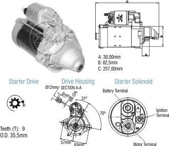 ZM ZM 80.130.11 - Стартер autospares.lv