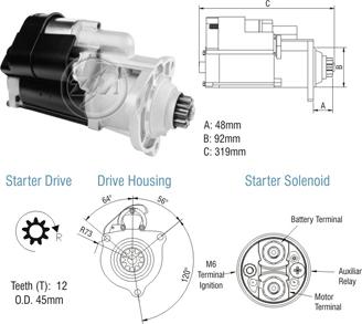 ZM ZM 80.137.01 - Стартер autospares.lv