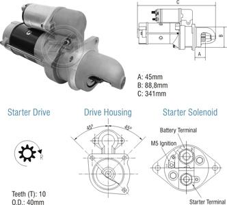 ZM ZM 80.280.03 - Стартер autospares.lv