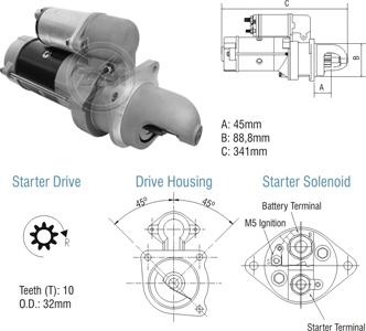 ZM ZM 80.280.02 - Стартер autospares.lv