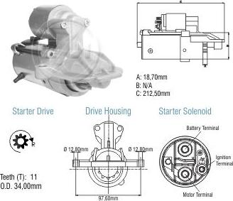 ZM ZM 80.761.05 - Стартер autospares.lv