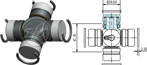 ZM ZM 35.002.08 - Карданный шарнир с крестовиной autospares.lv