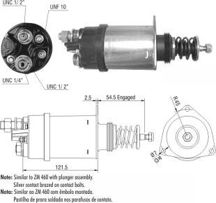 ZM ZM360 - Тяговое реле, соленоид, стартер autospares.lv