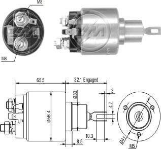 ZM ZM-773 - Тяговое реле, соленоид, стартер autospares.lv