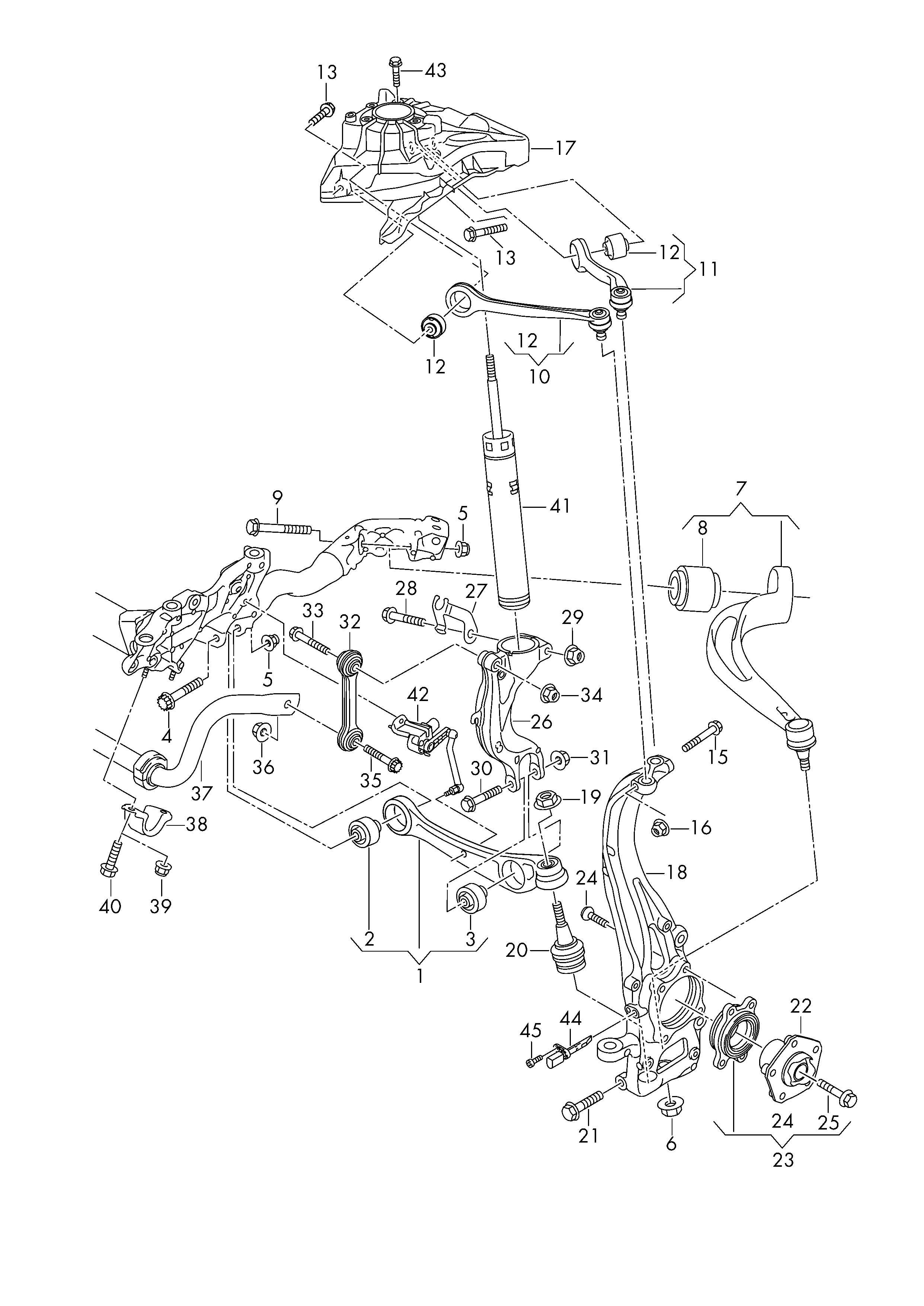 VW 4M0411317 - Тяга / стойка, стабилизатор autospares.lv