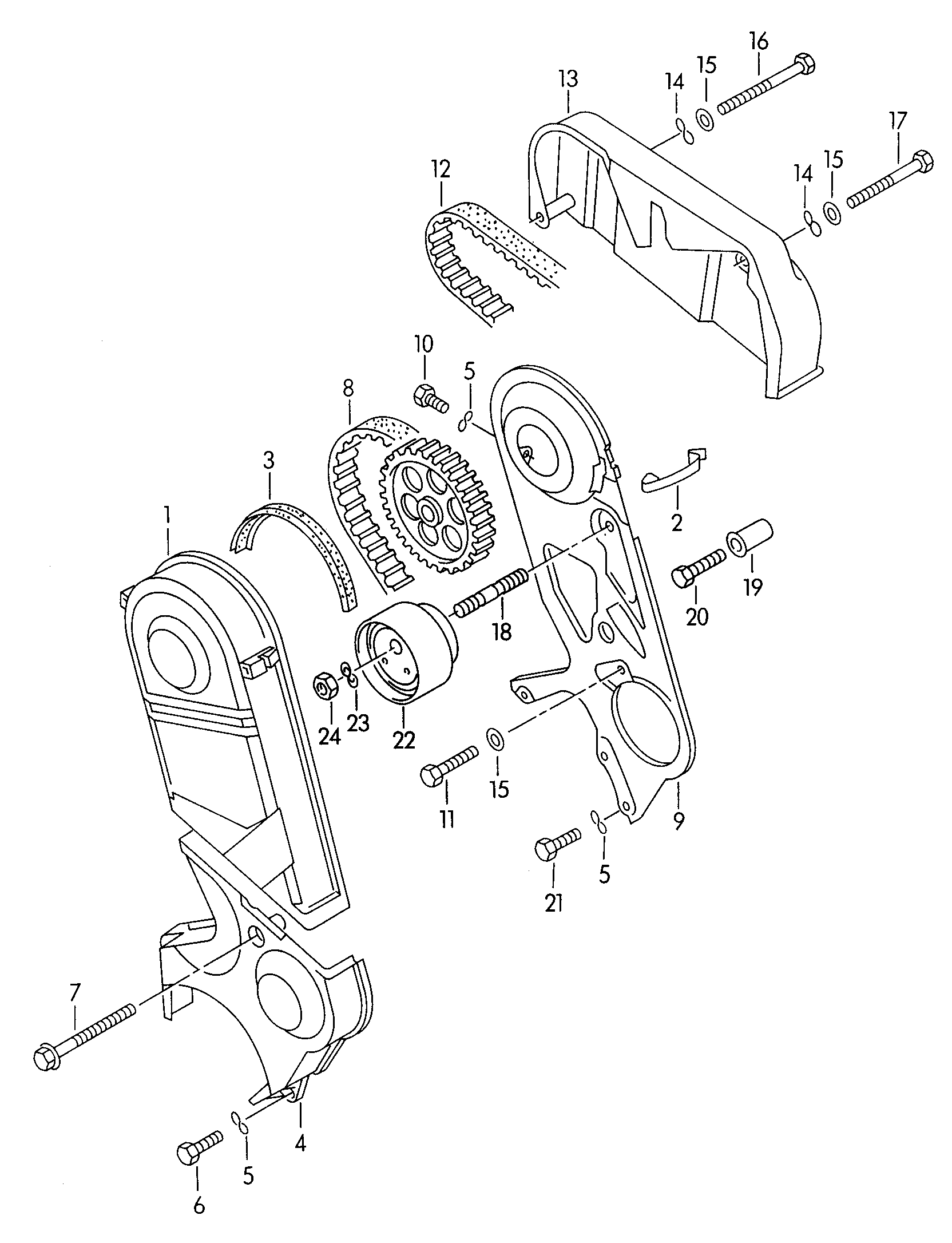 Seat 074 109 243 B - Натяжной ролик, зубчатый ремень ГРМ autospares.lv