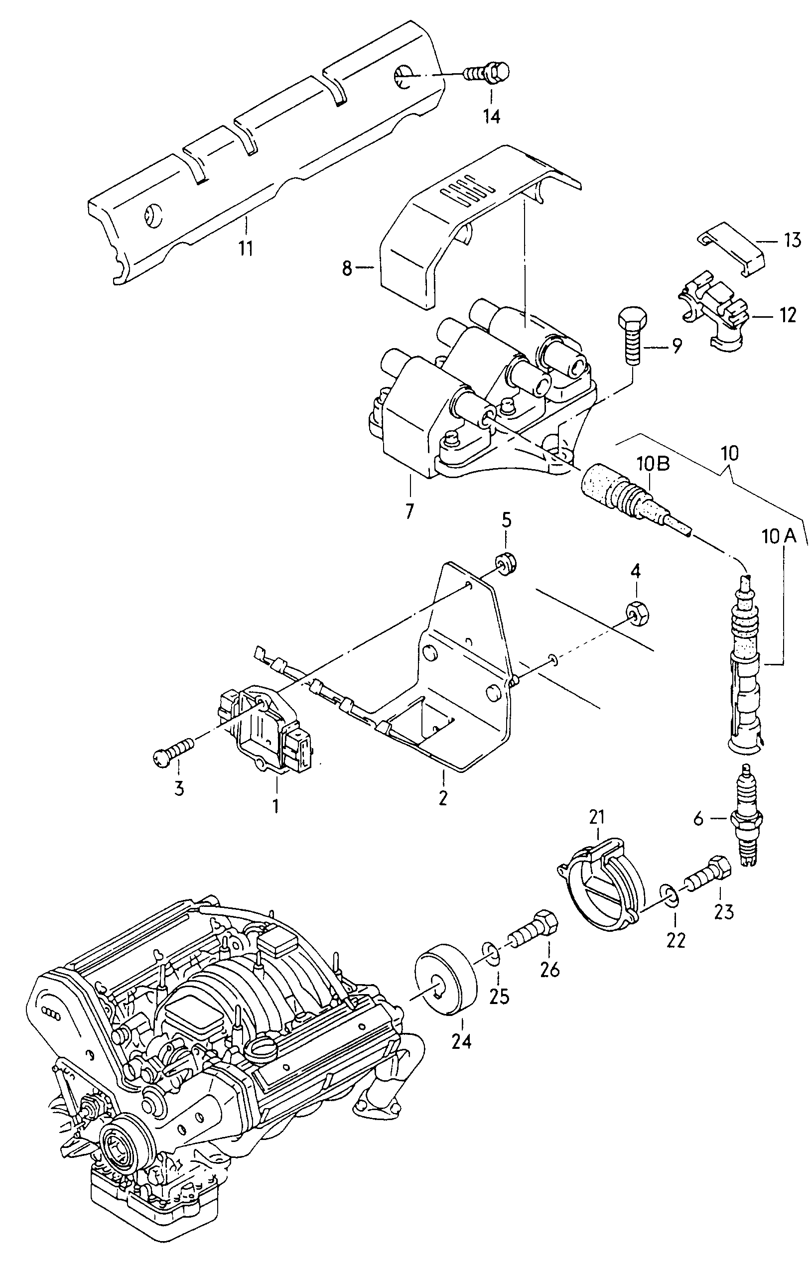 VAG 078 035 281 - Вилка, катушка зажигания autospares.lv