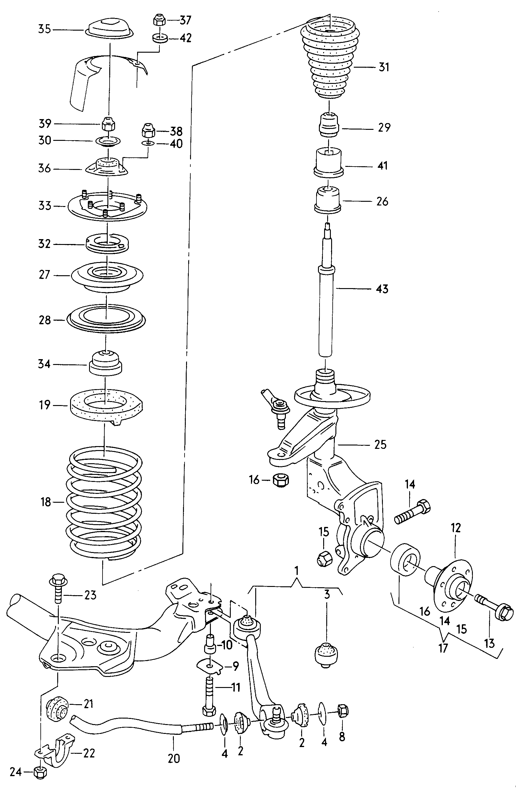 Skoda 443413031G - Амортизатор autospares.lv