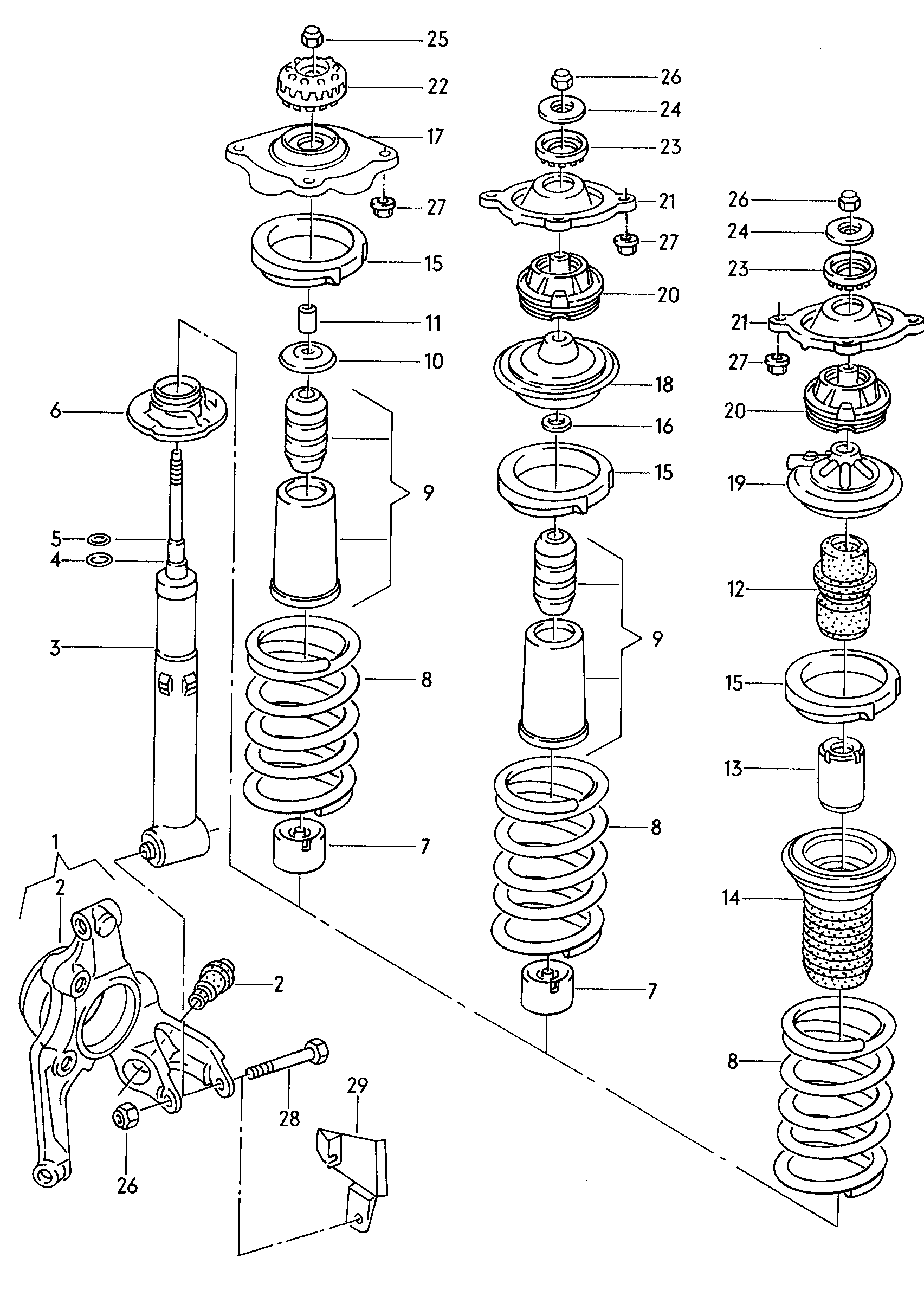 VW 443 512 331 - Опора стойки амортизатора, подушка autospares.lv