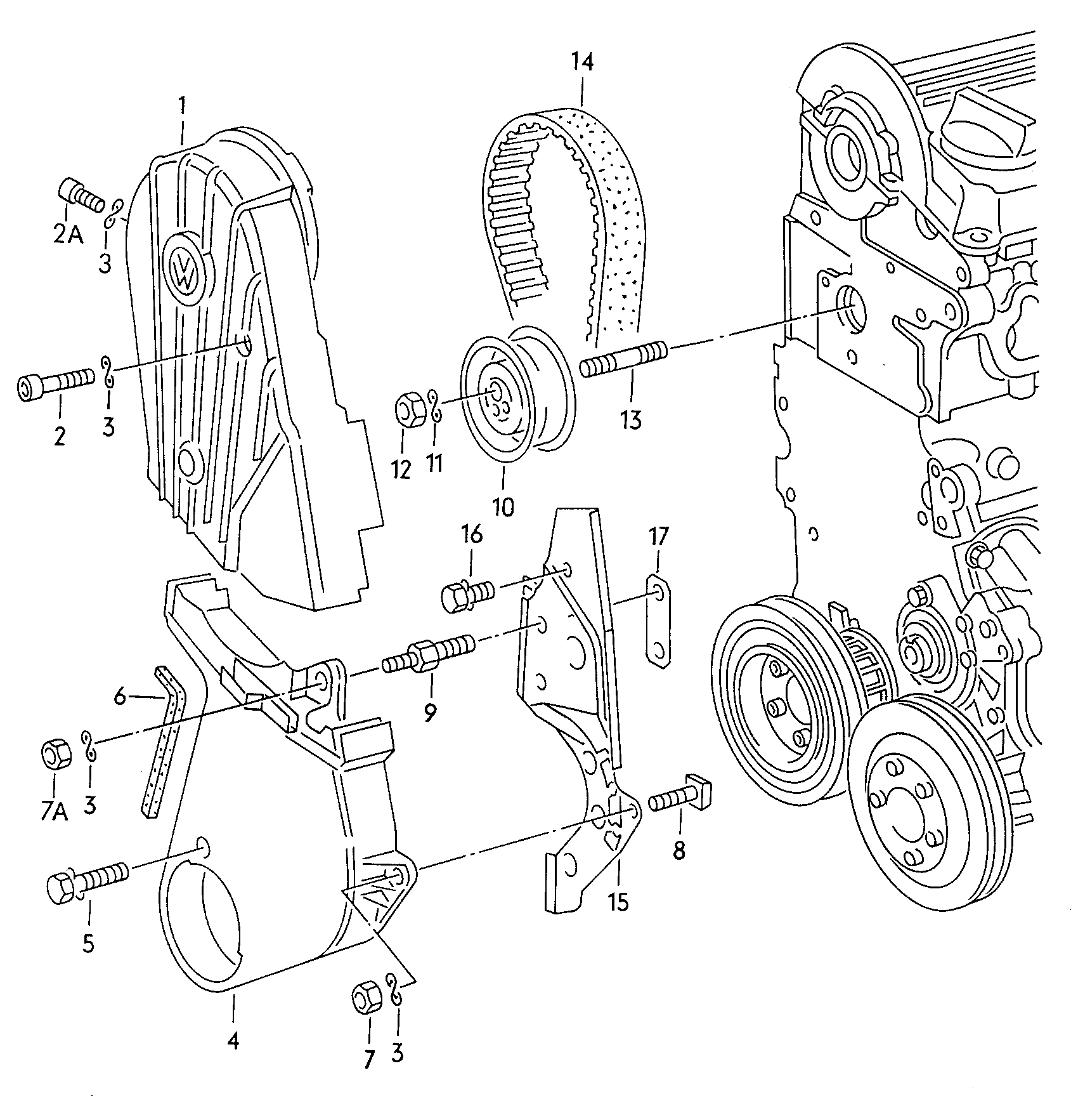 VAG 051109243A - Натяжной ролик, зубчатый ремень ГРМ autospares.lv