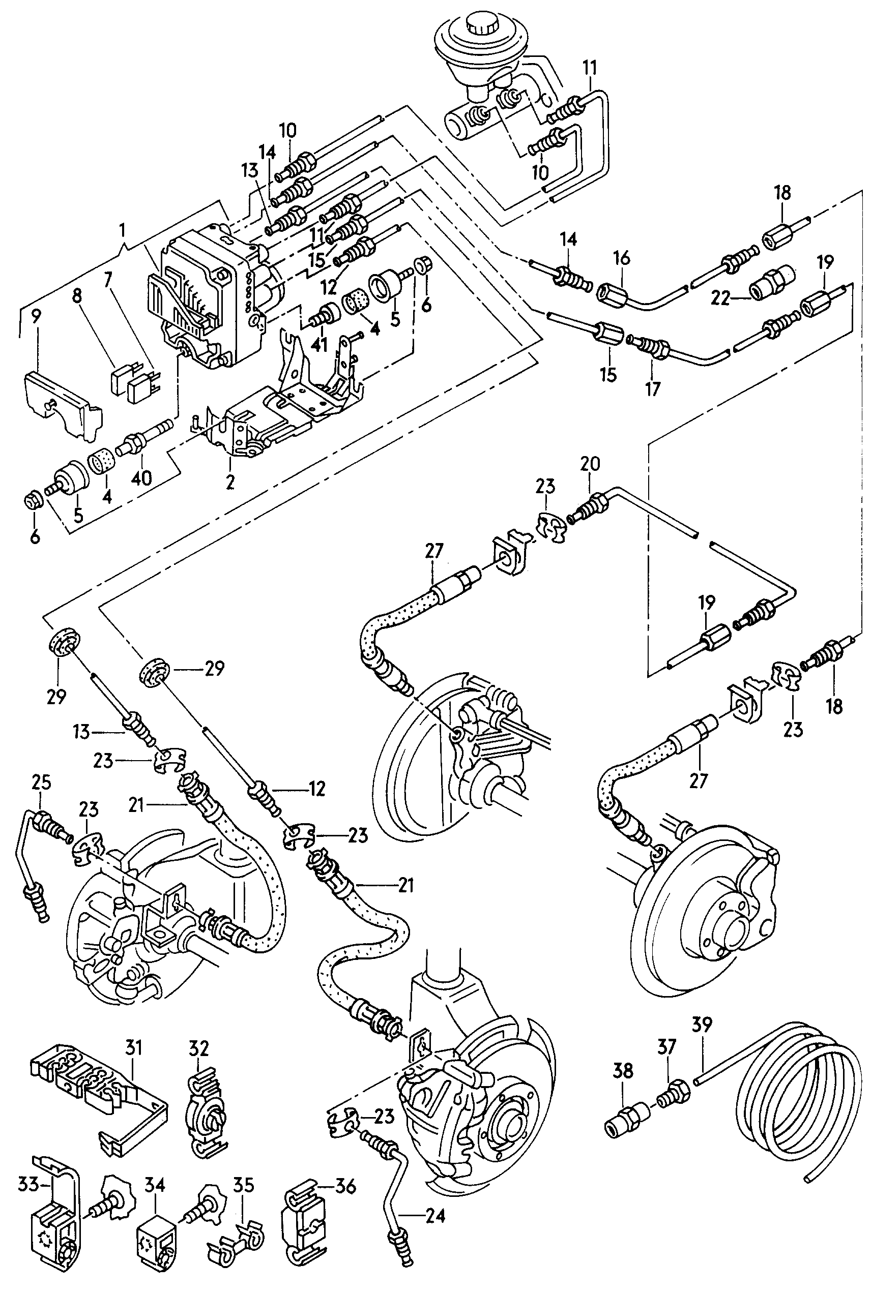 VAG 4A0 611 707 - Тормозной шланг autospares.lv