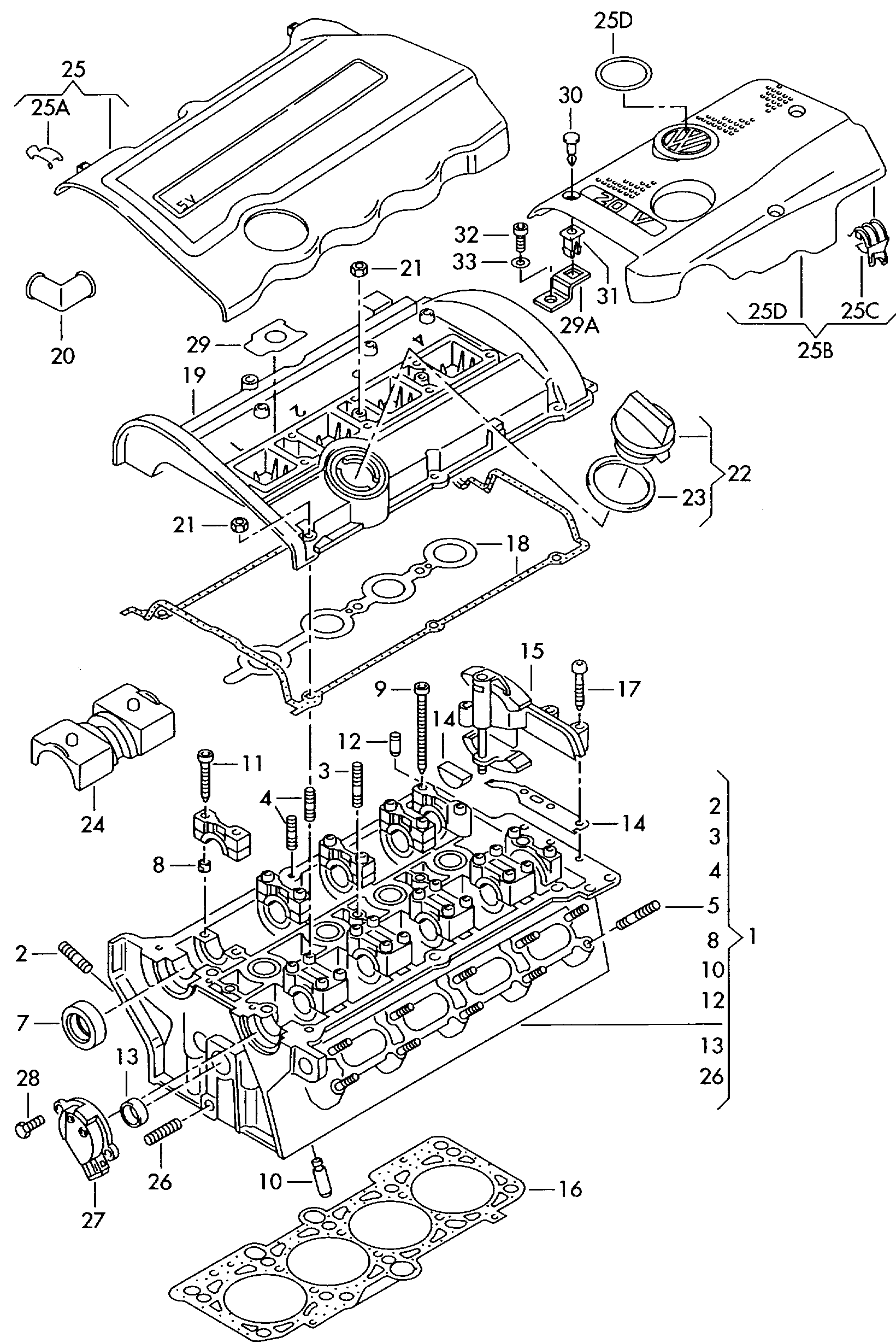 VAG 058 109 217 D - Комплект цепи привода распредвала autospares.lv