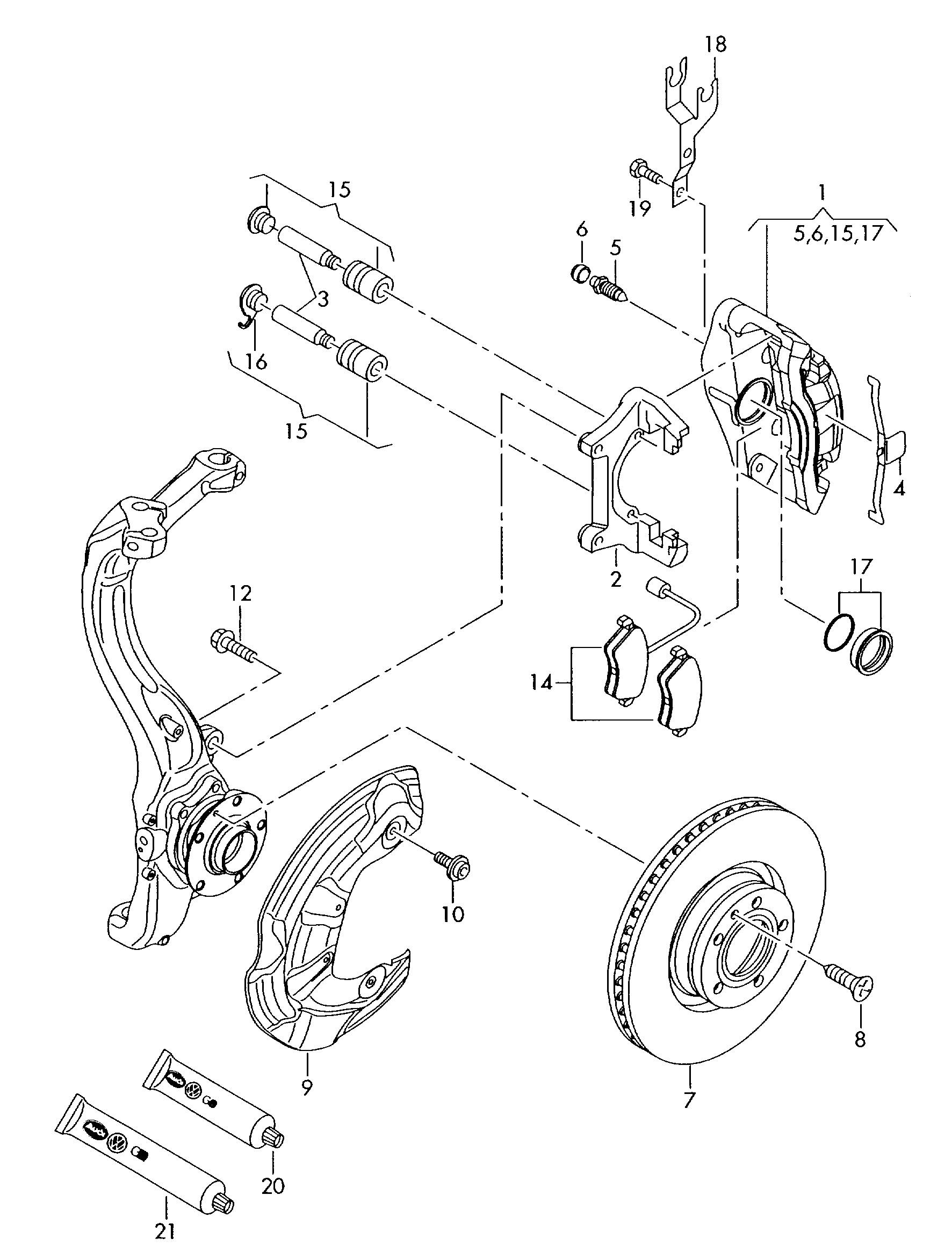 AUDI 4F0615123 - Тормозной суппорт autospares.lv