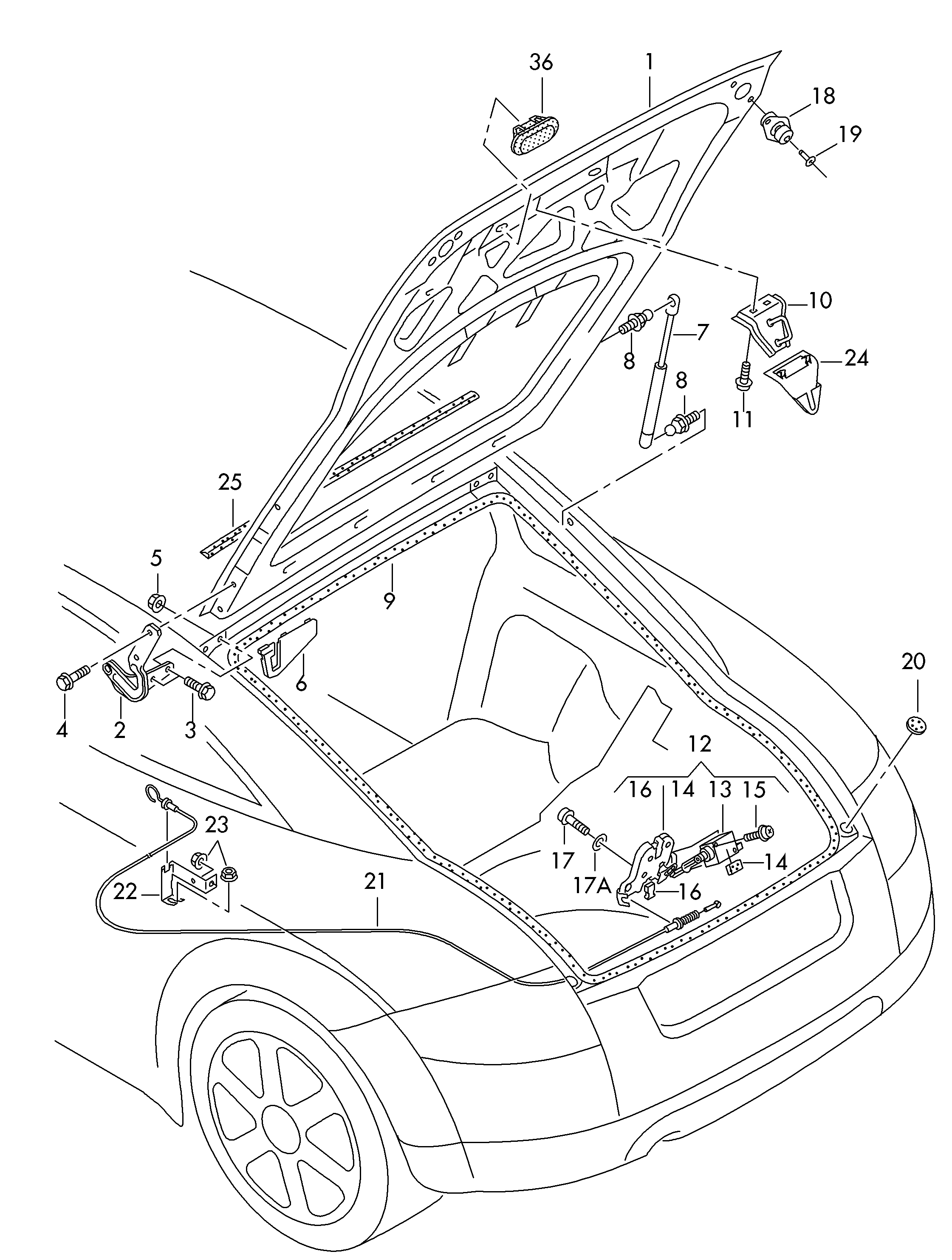 AUDI 8N8 827 552 - Газовая пружина, упор autospares.lv