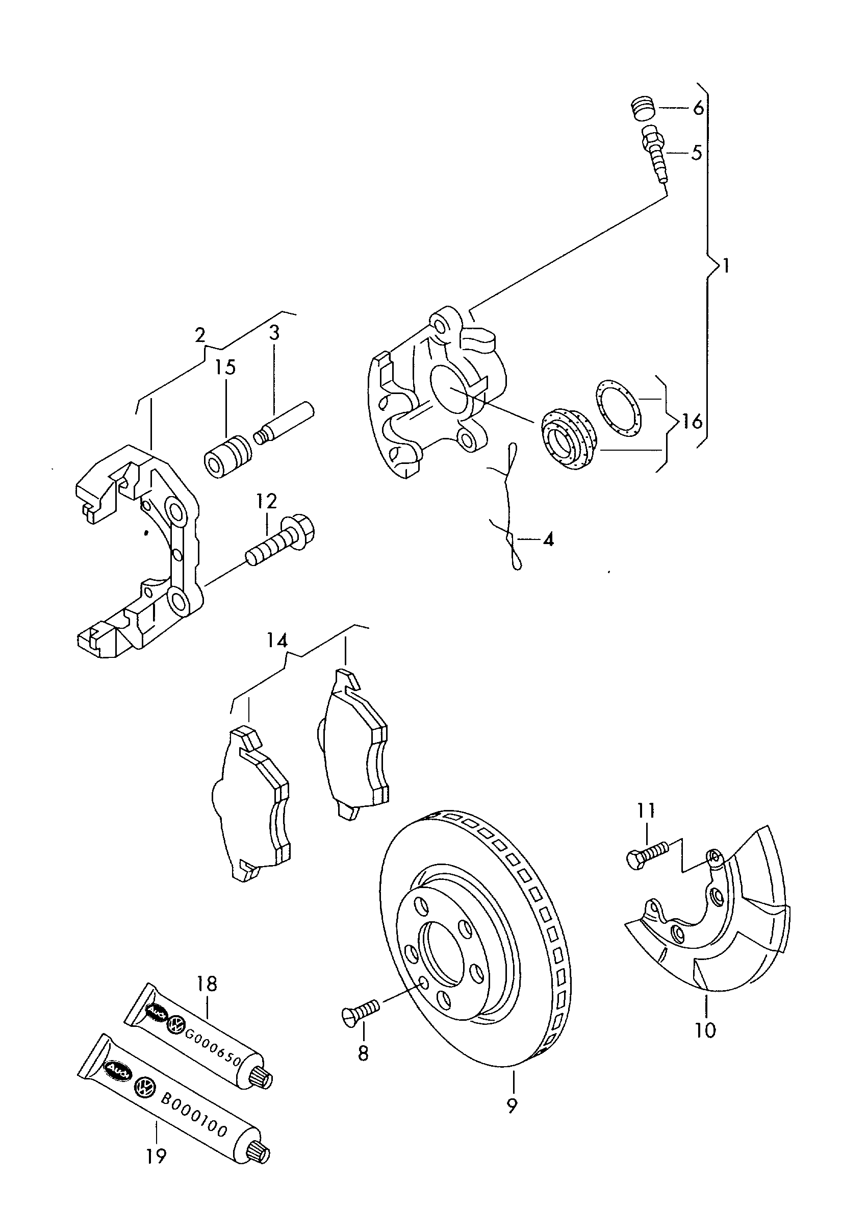 VAG 8N0 615 123 - Тормозной суппорт autospares.lv