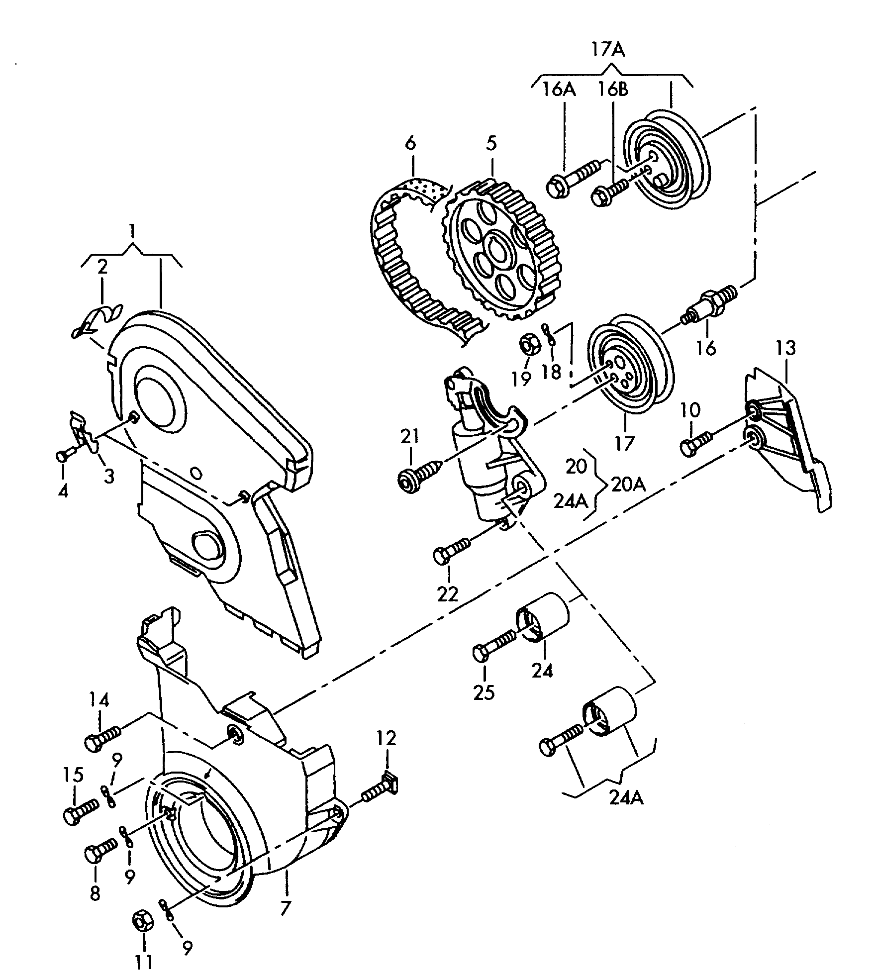 VW 06B 109 166 - Комплект зубчатого ремня ГРМ autospares.lv