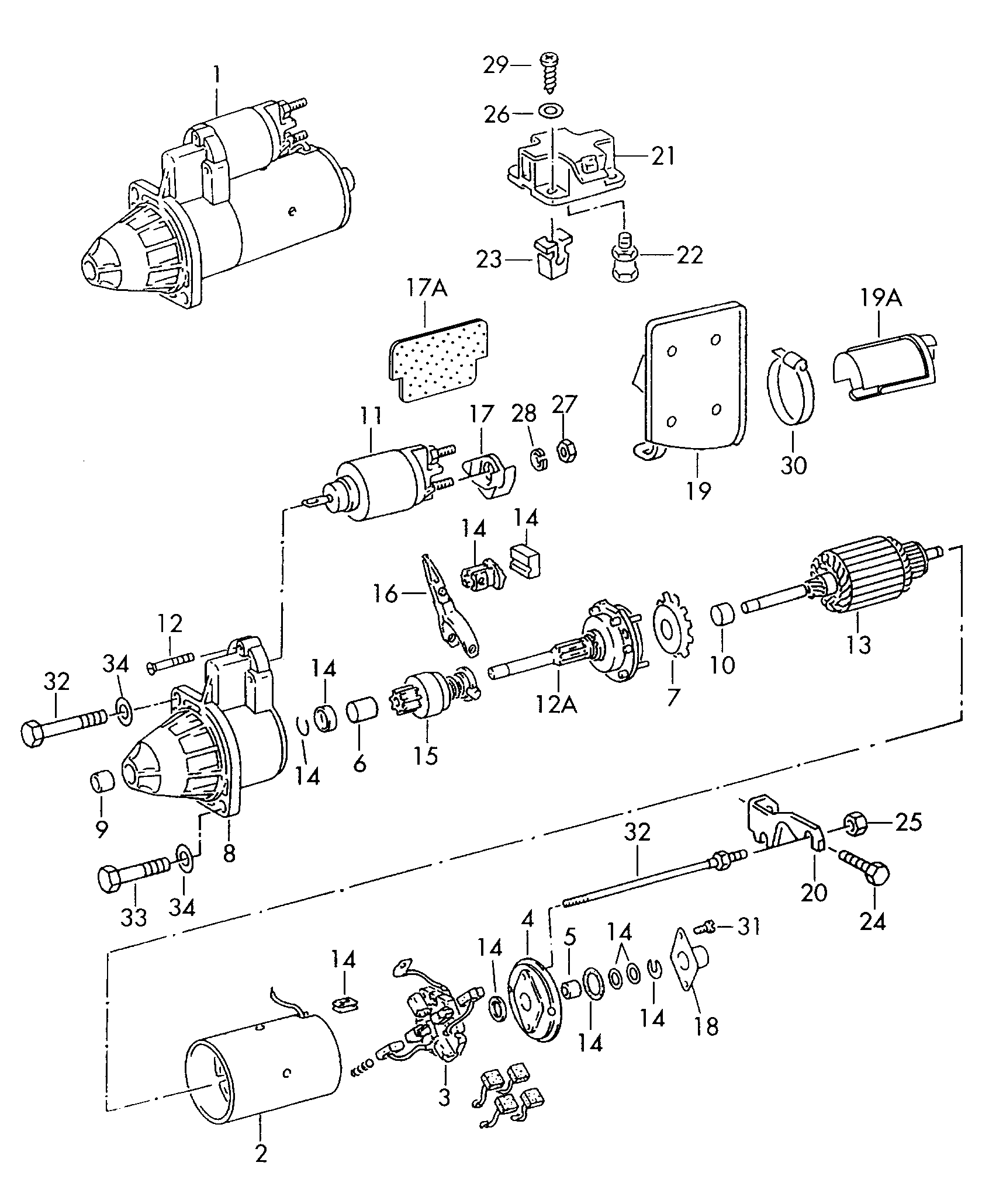 VW 026911287 - Тяговое реле, соленоид, стартер autospares.lv