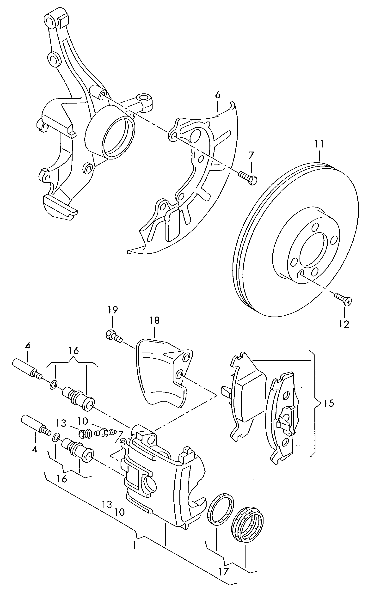 VW 1J0 615 301 D - Тормозной диск autospares.lv