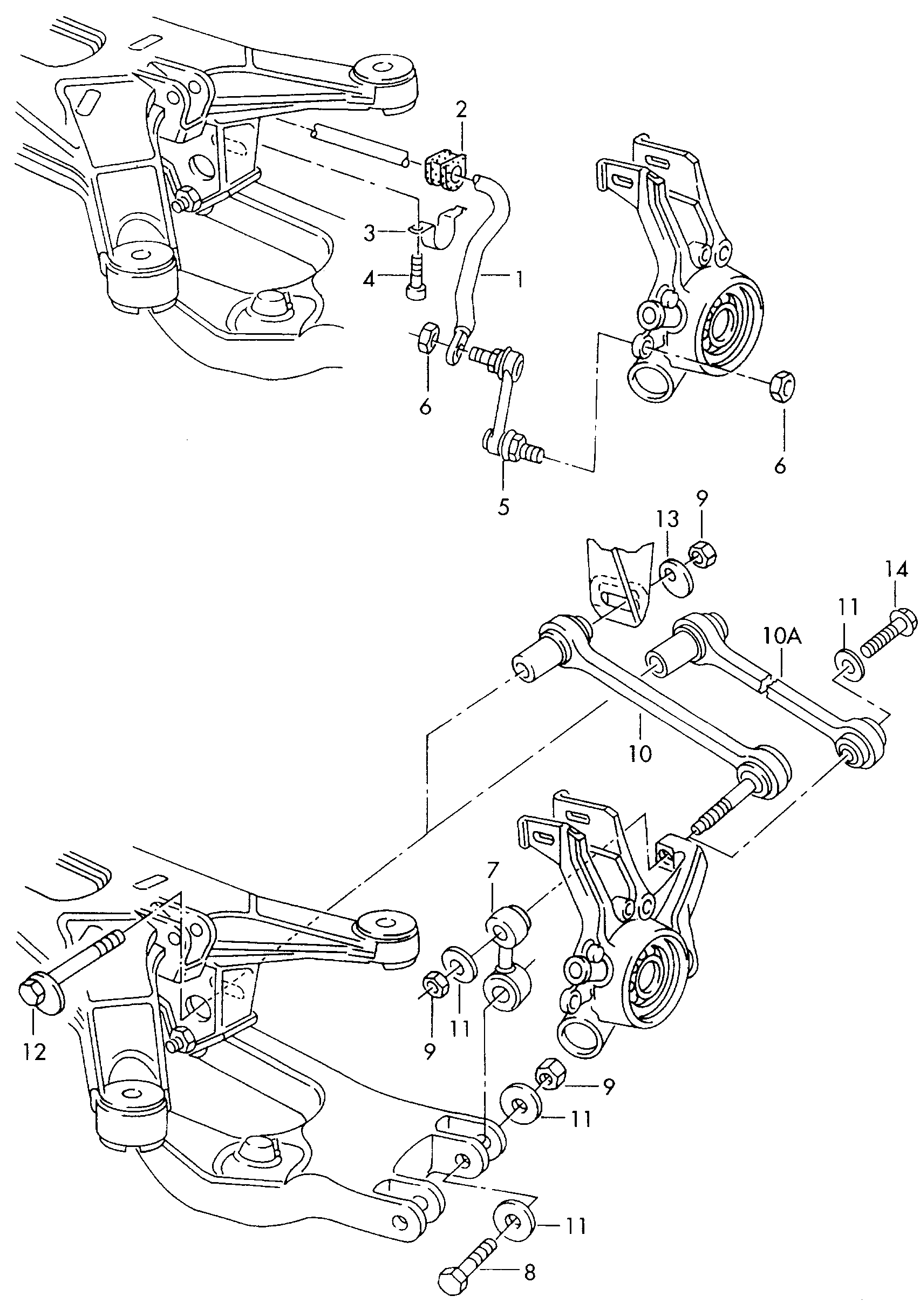 Skoda 4D0 505 465 D - Тяга / стойка, стабилизатор autospares.lv