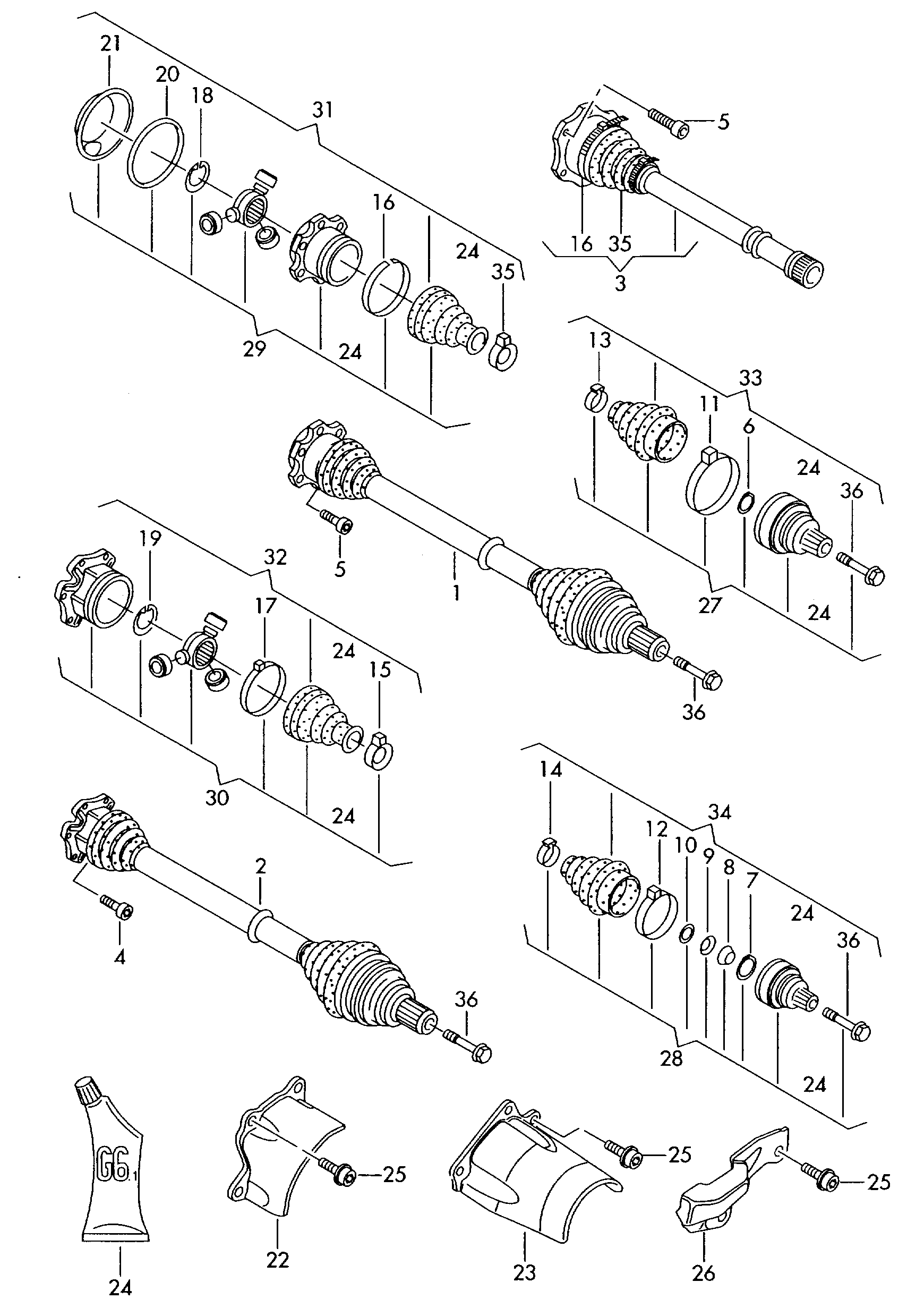 VAG 4B0407271F - Приводной вал autospares.lv