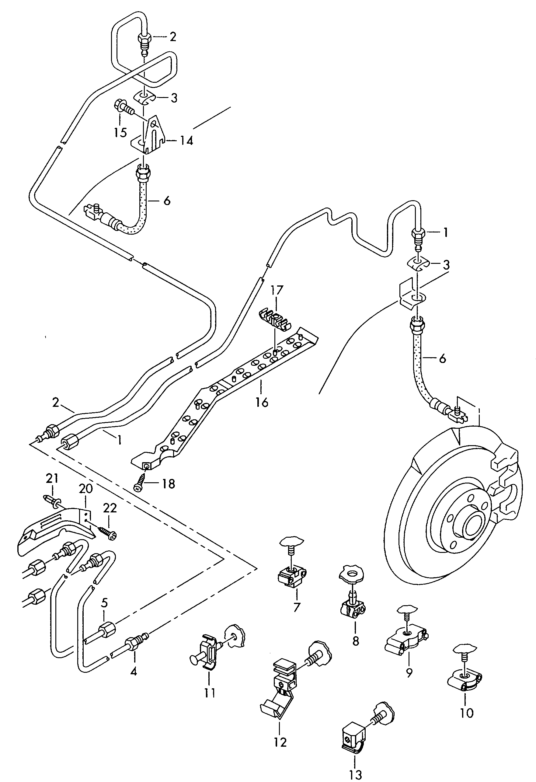 Skoda 4B0611775C - Тормозной шланг autospares.lv