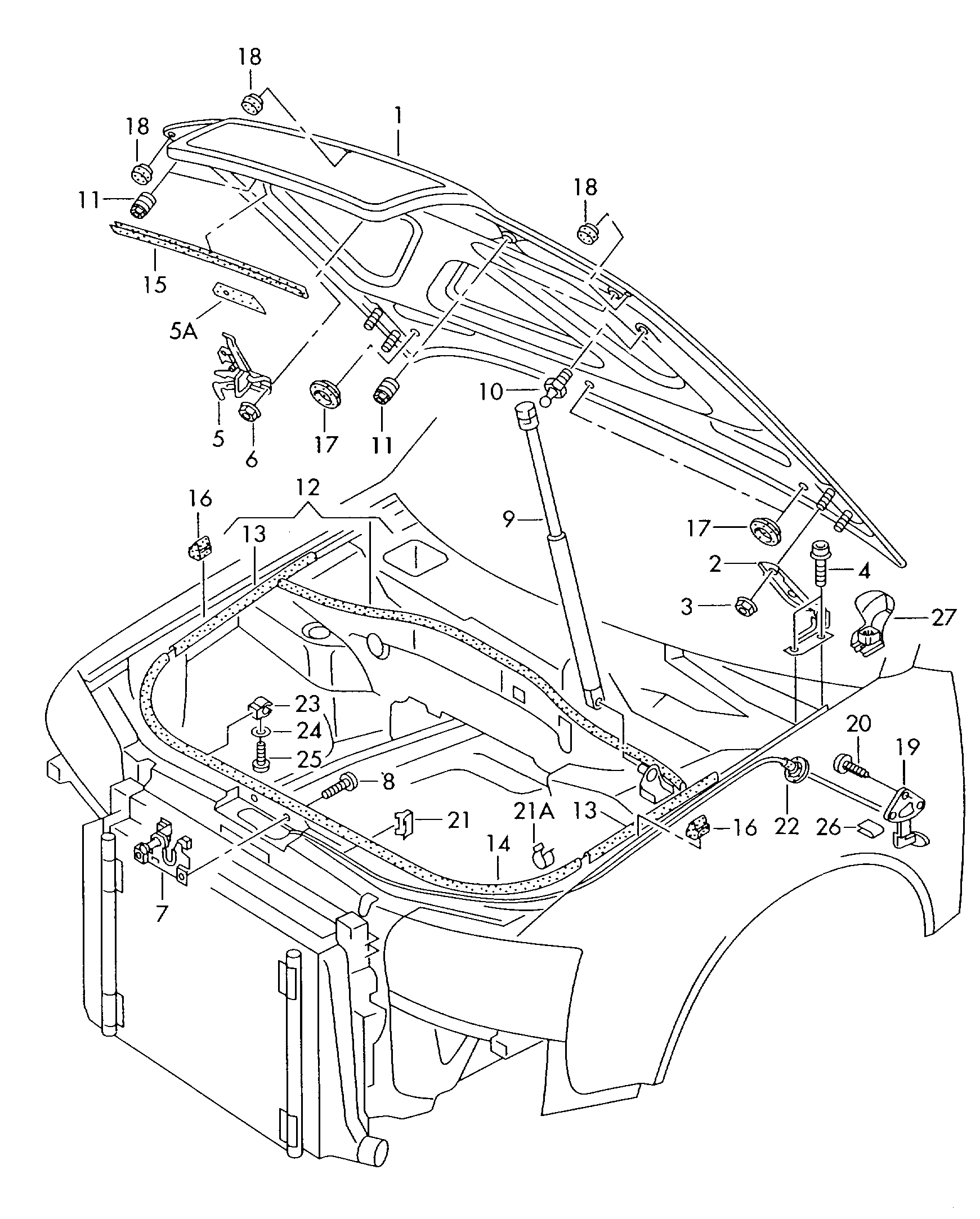 VW 4B0 823 359 C - Газовая пружина, капот autospares.lv