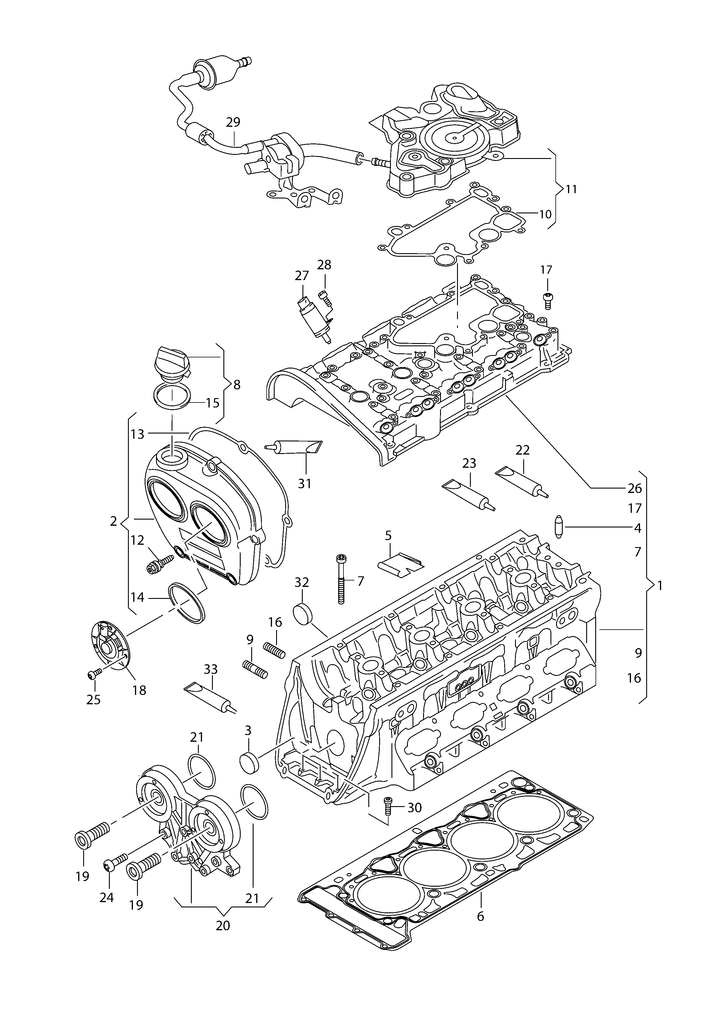 AUDI 06K 103 495T - Маслосъемный щиток, вентиляция картера autospares.lv