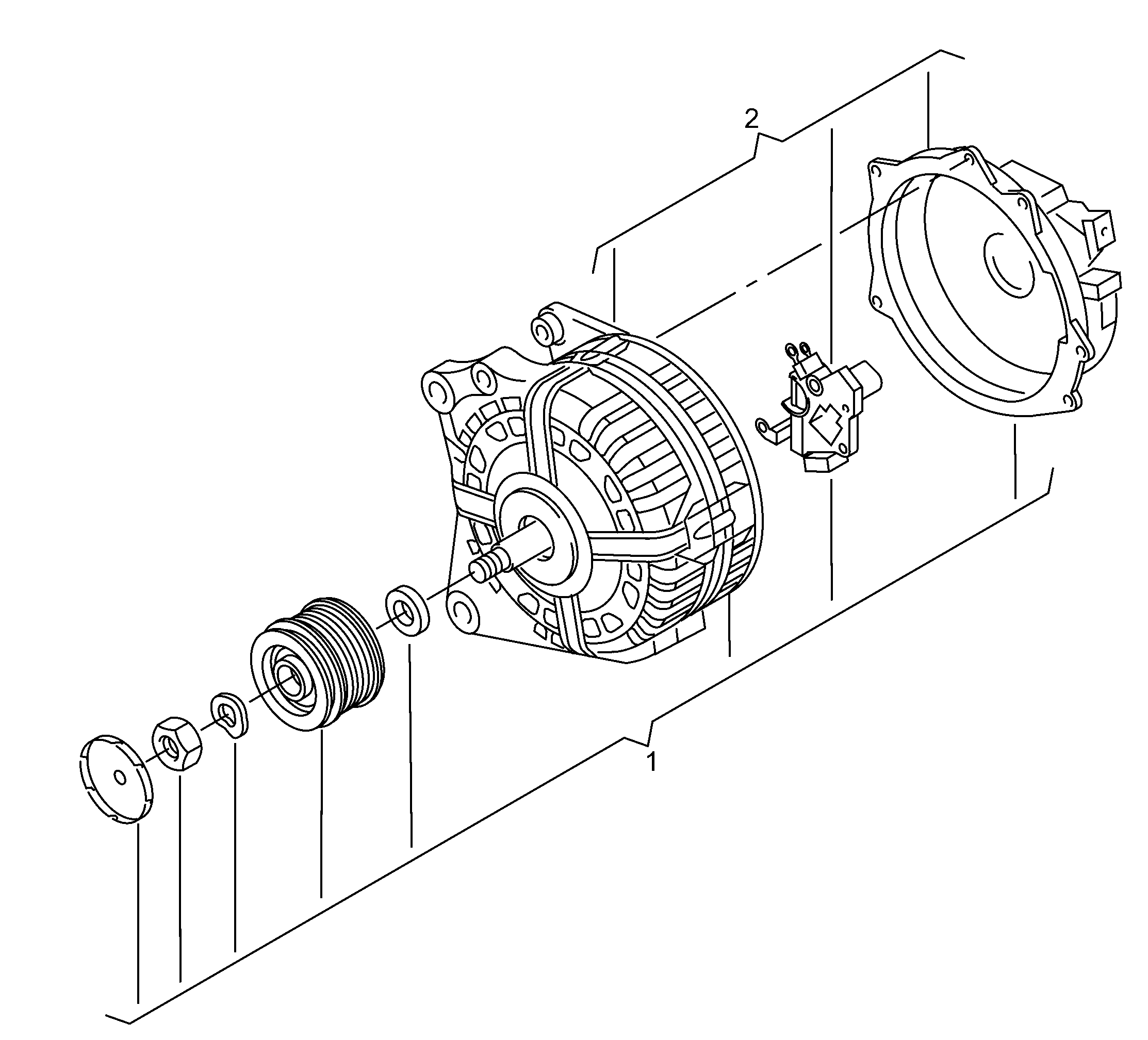 AUDI 06J 903 023 G - Шкив генератора, муфта autospares.lv