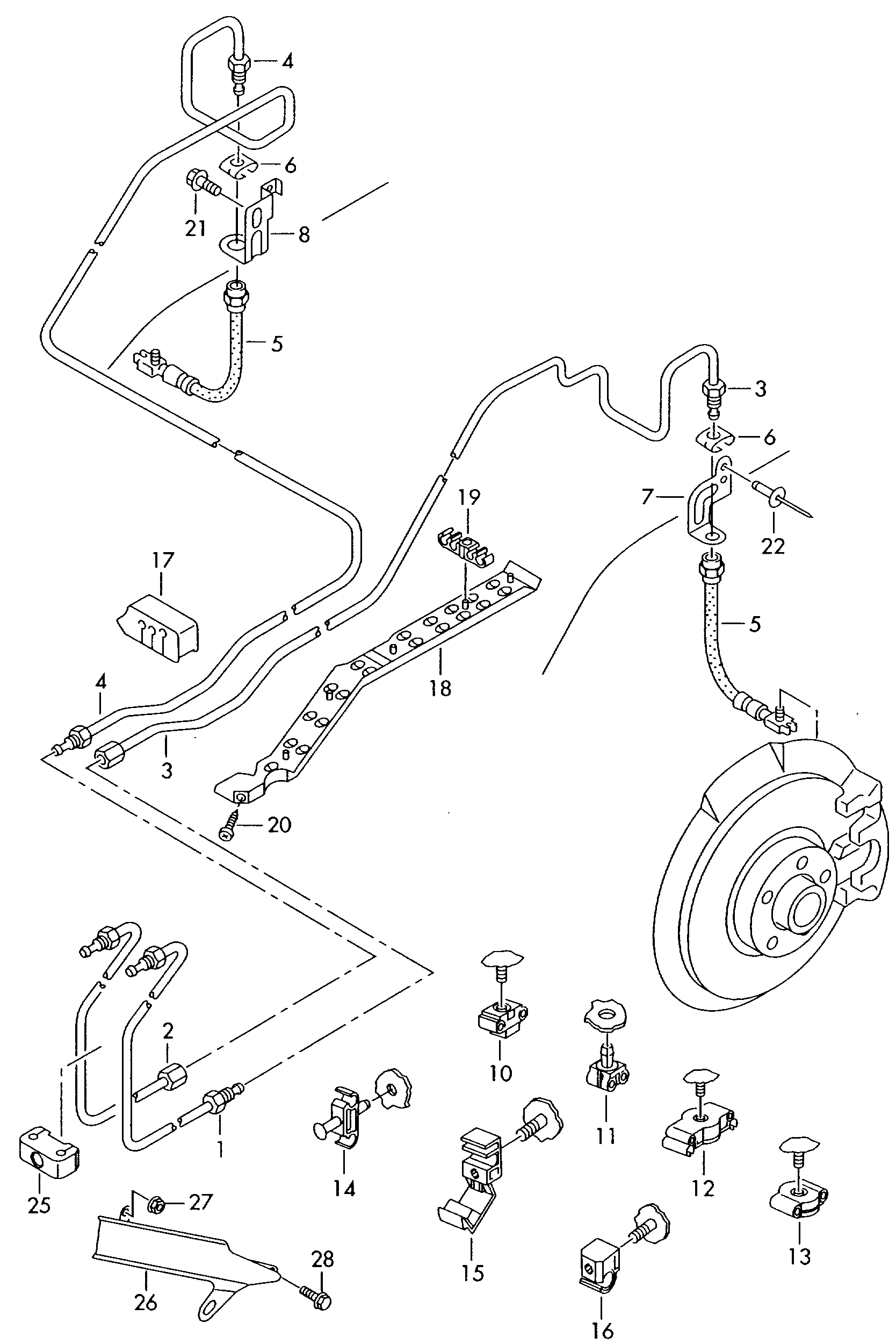 Seat 8E0 611 775 N - Тормозной шланг autospares.lv