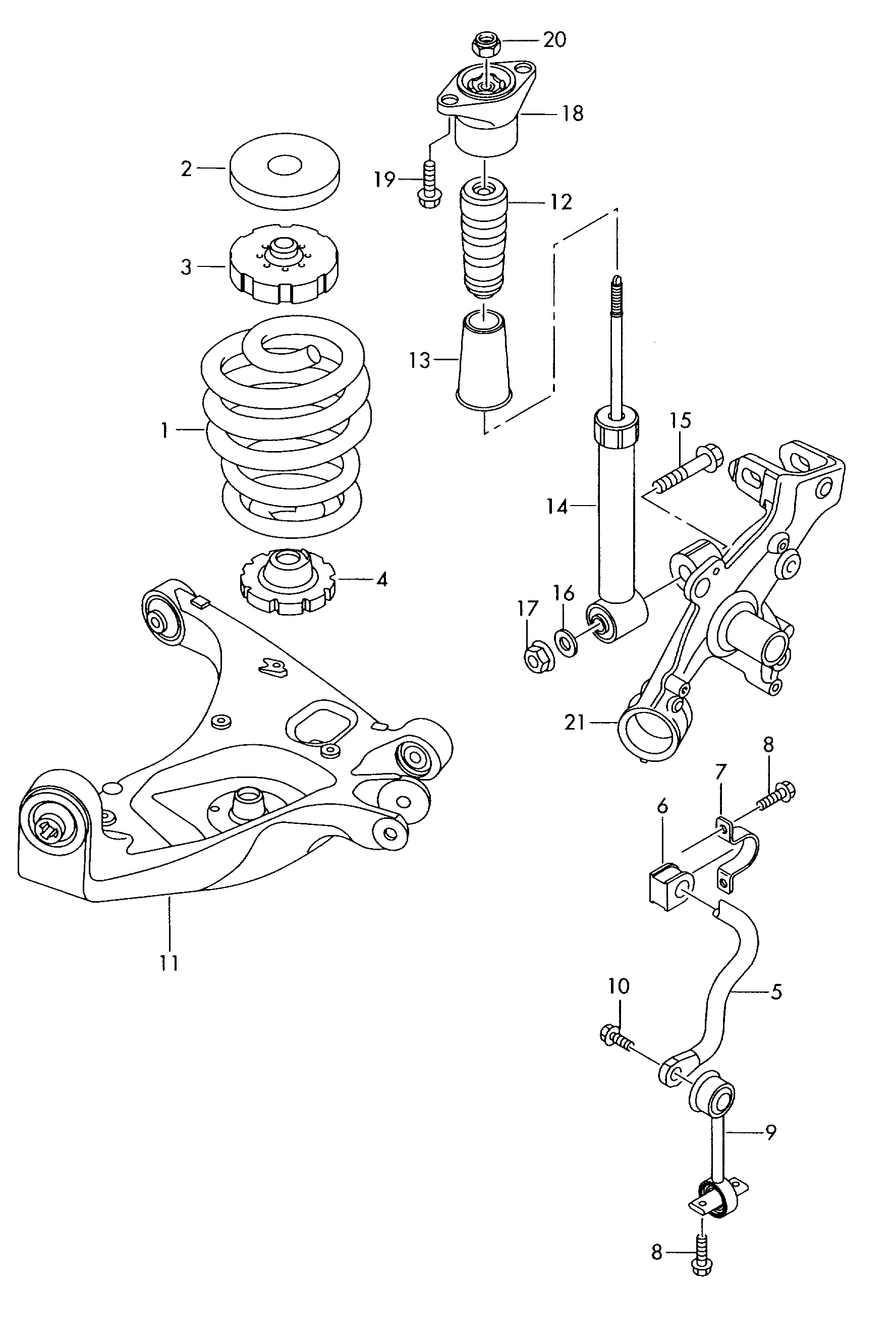 VW 8E0513036AF - Амортизатор autospares.lv