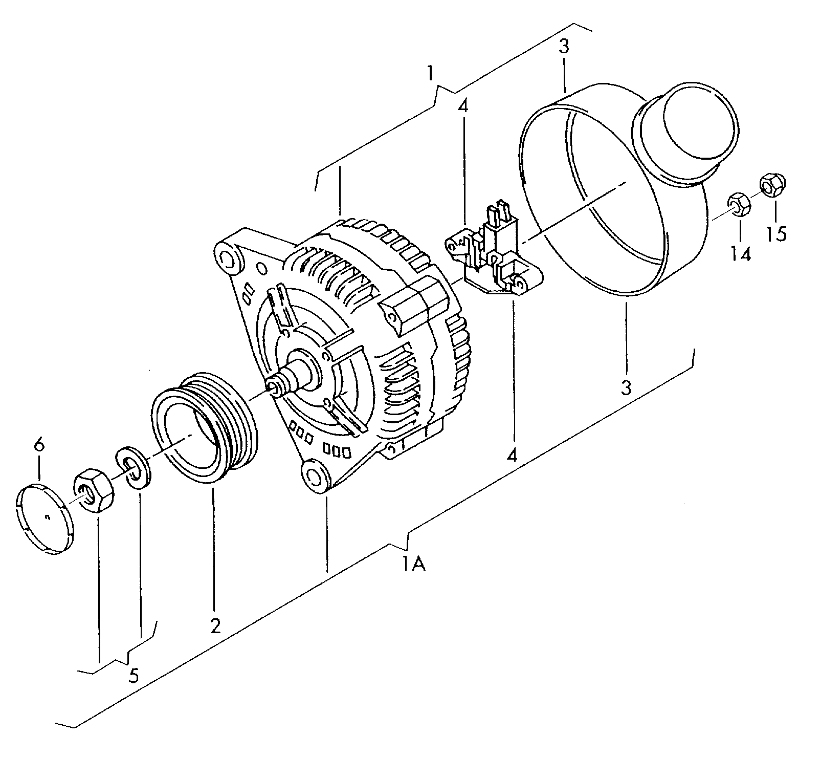 VAG 06B903119A - Шкив генератора, муфта autospares.lv