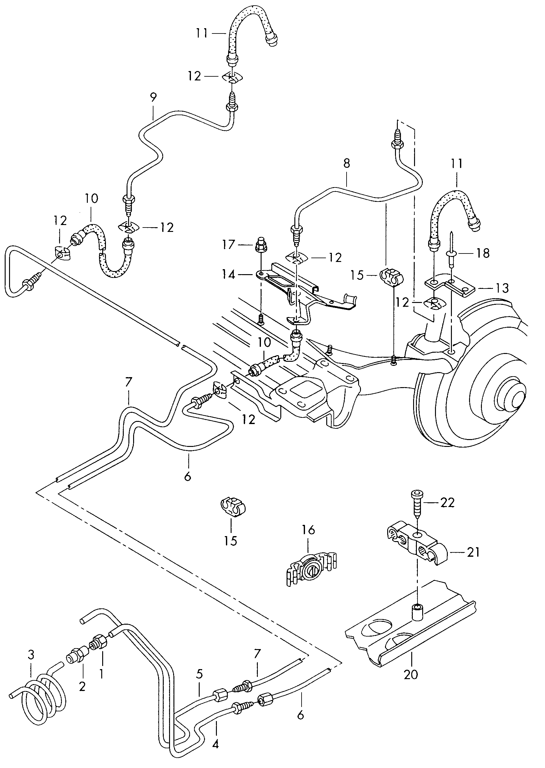 Seat 8D0611775B - Тормозной шланг autospares.lv