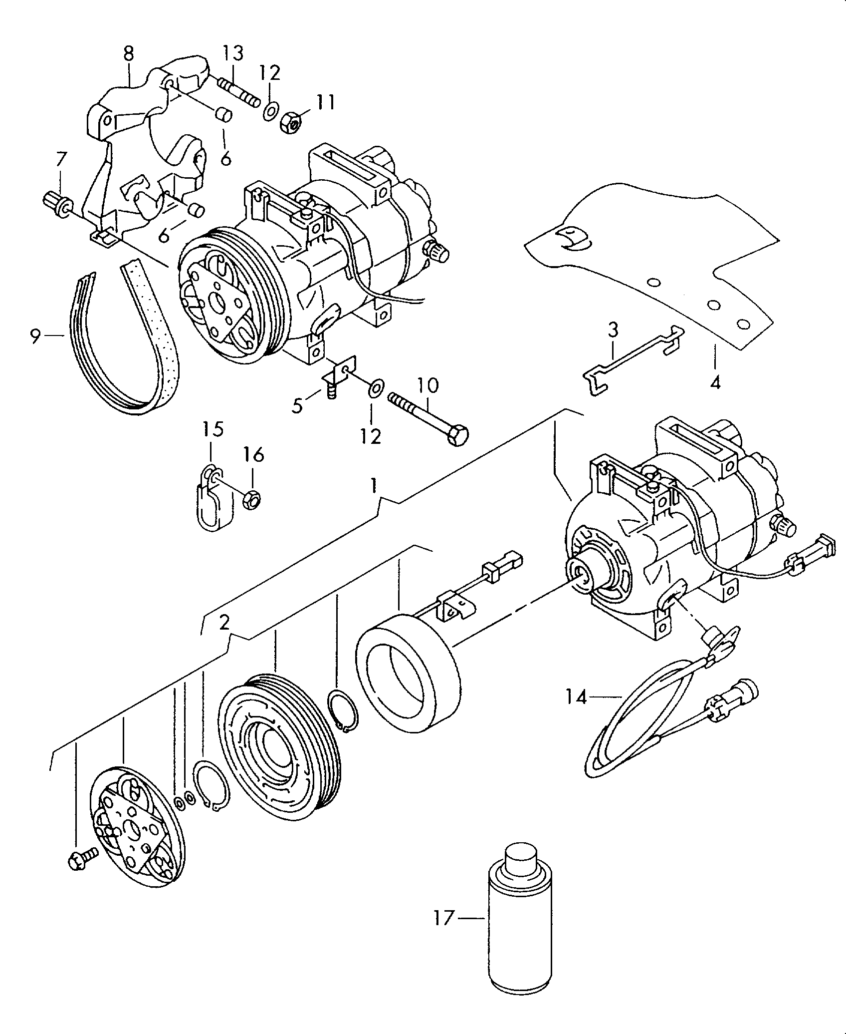 AUDI 8D0260805E - Компрессор кондиционера autospares.lv